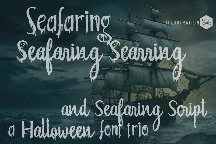 Seafaring Scarring Font Trio