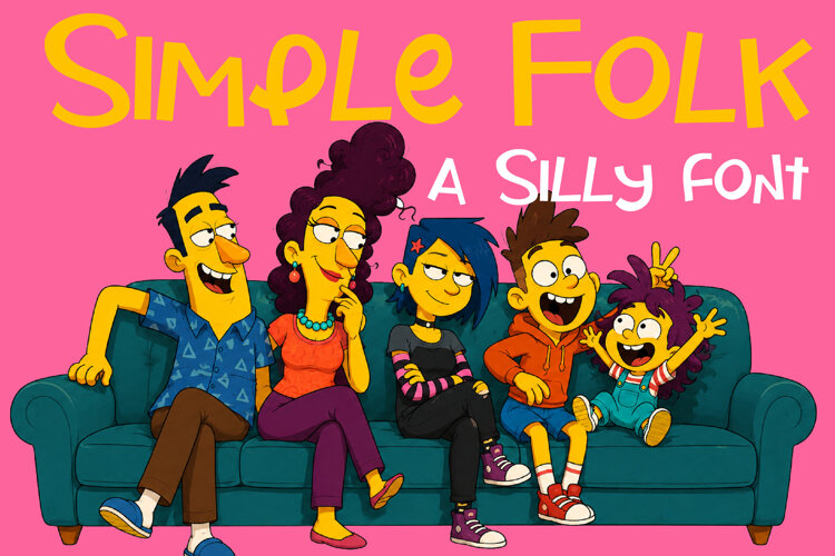 Simple Folk Font Family example image 1
