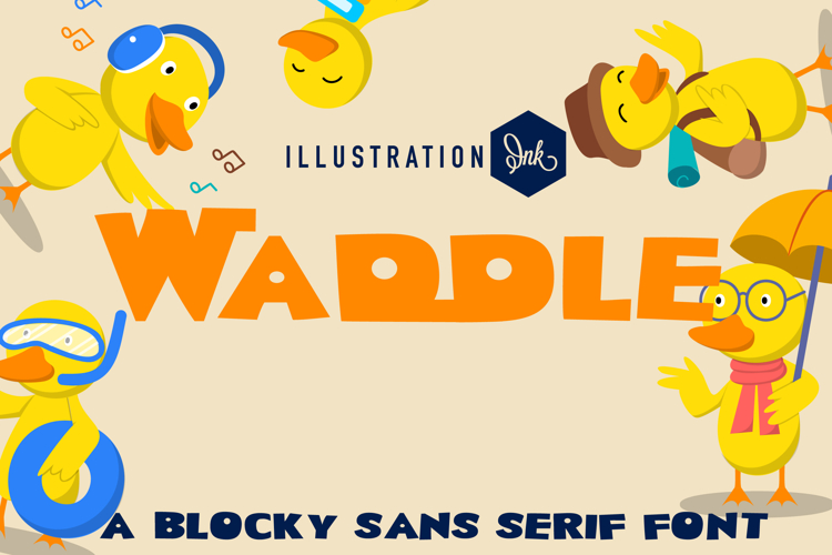 Waddle Font Family example image 1
