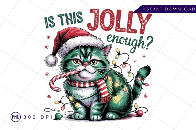 Christmas Cat Clipart Image 19
