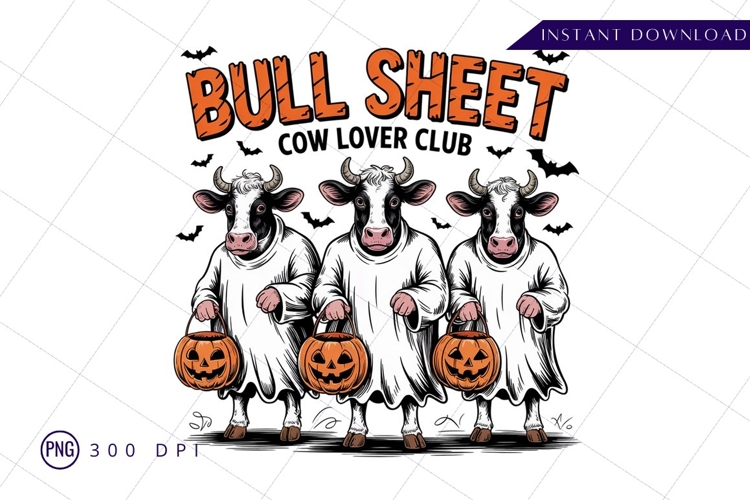 Halloween cows ghost costumes sublimation png