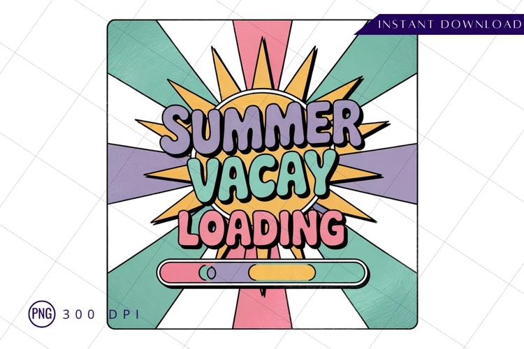 Summer vacay loading sublimation png