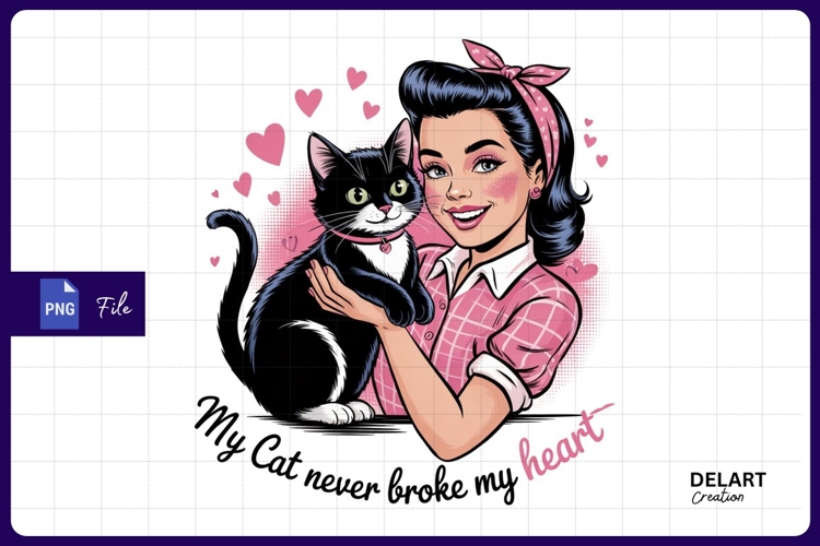 Vintage Cat Illustration Image 4