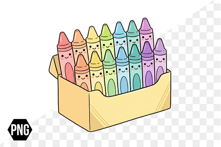 Watercolor Kawaii Back to School Png Clipart
