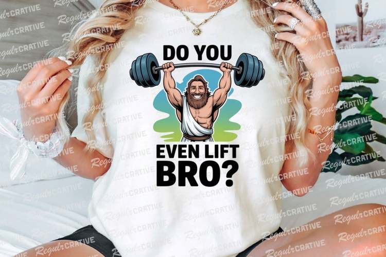 Strongman Lifting Barbell Funny Fitness Sublimation PNG