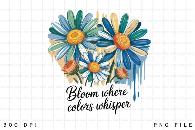 Bloom Where Colors Whisper Artistic Daisy Floral Paint