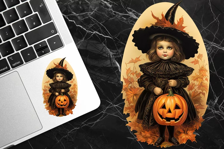 PNG Halloween sticker. PNG clipart Vintage victorian