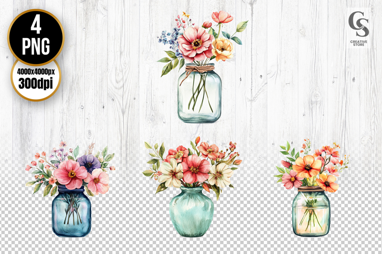 Mason Jar Clipart Image 14