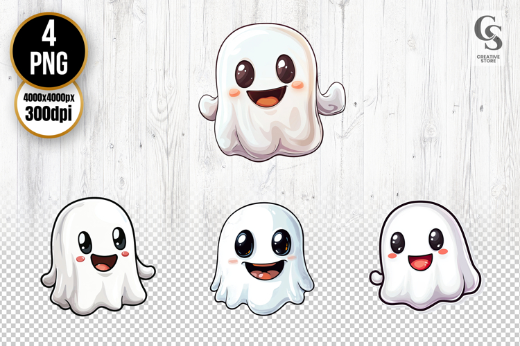 Cute Cartoon Ghost Clipart Sublimation