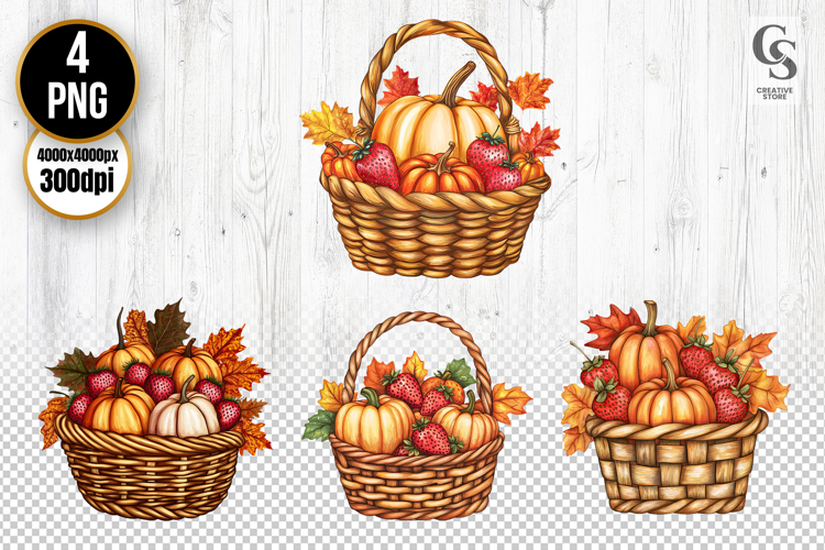 Fruit Basket Clipart Image 2