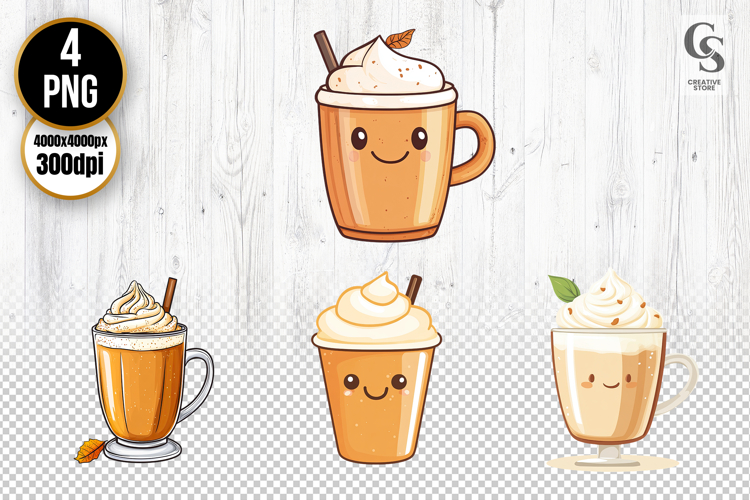 Pumpkin Spice Coffee Clipart PNG
