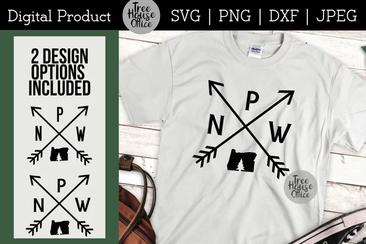 PNW Oregon SVG, Oregon State SVG, Oregon PNW with Arrows