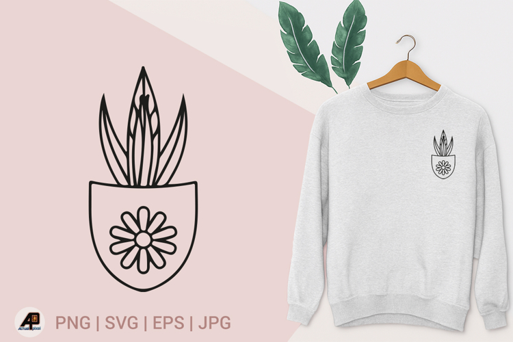 Pocket with Flowers SVG PNG