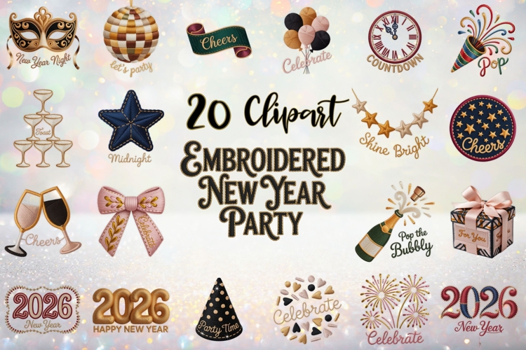 Embroidered New Year Party Celebration Collection