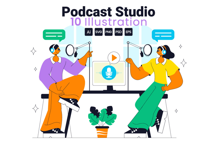 Podcast Clipart