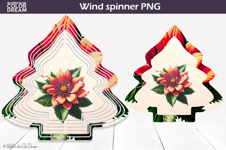 Christmas Tree Wind Spinner | Poinsettia Wind Spinner example image 1