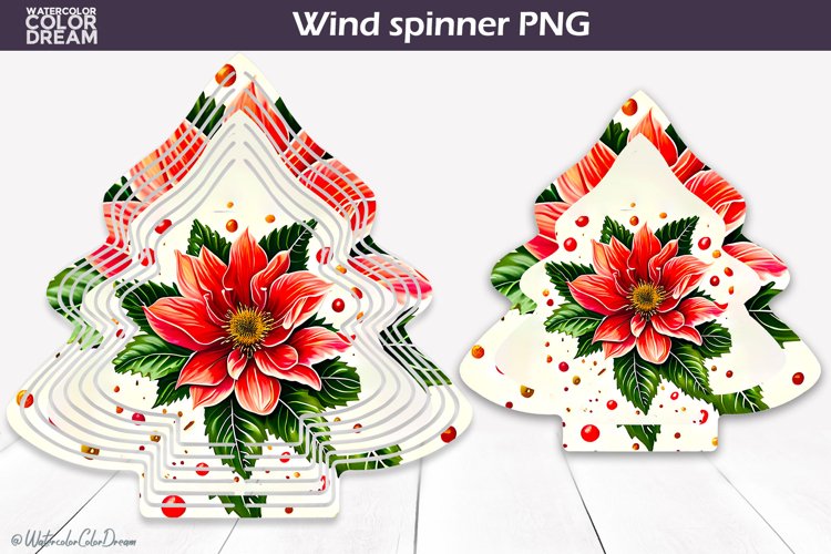 Poinsettia Wind Spinner | Christmas Tree Wind Spinner example image 1