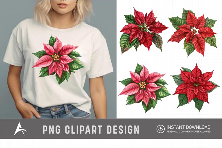 Red Flower Clipart Image 5