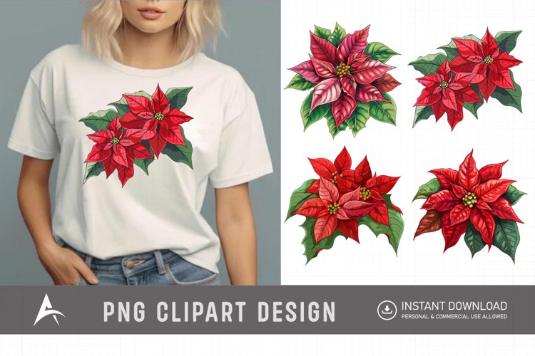 Red Flower Clipart Image 12