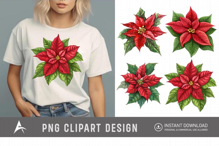 Red Flower Clipart Image 9