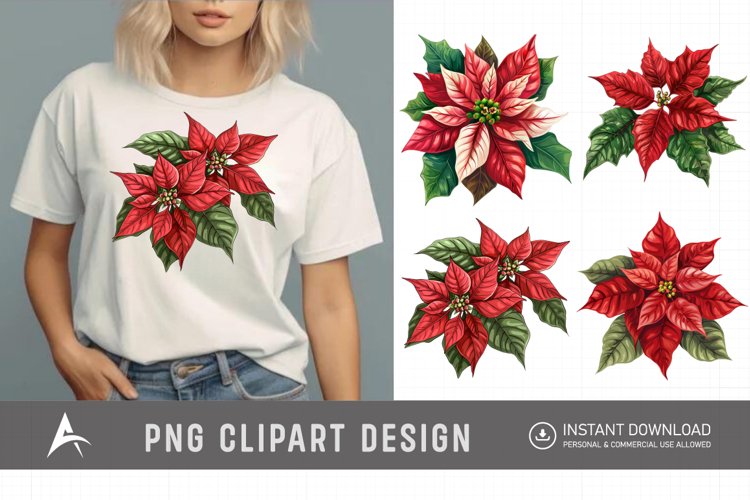 Red Flower Clipart Image 3