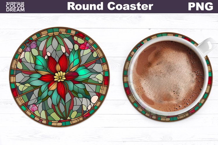 Flowers Coaster | Round Coaster Sublimation