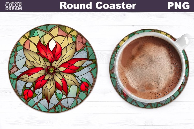 Flowers Coaster | Round Coaster Sublimation