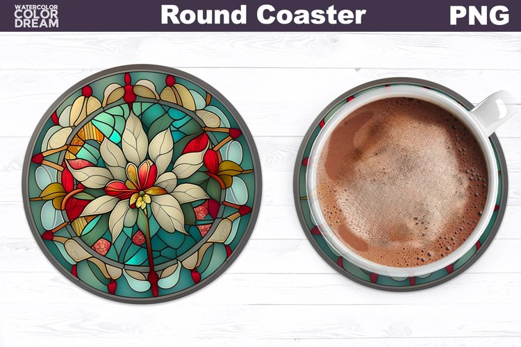 Flowers Coaster | Round Coaster Sublimation