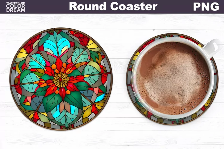 Flowers Coaster | Round Coaster Sublimation
