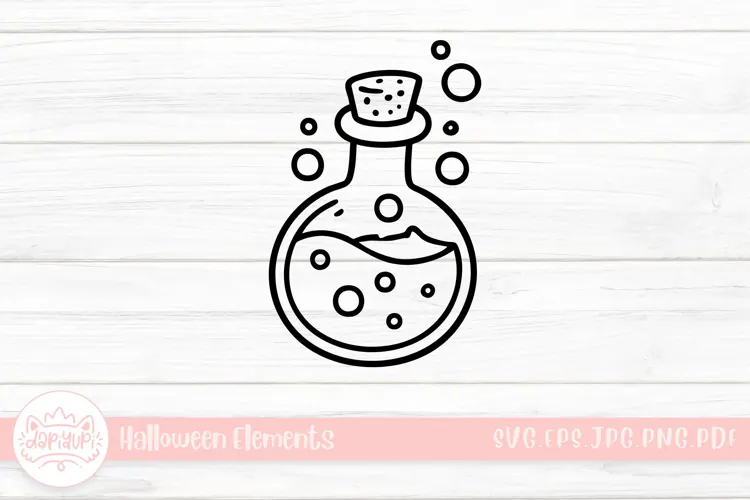 poison doodle halloween element