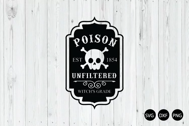 Poison Unfiltered SVG, Vintage Halloween SVG, Halloween SVG