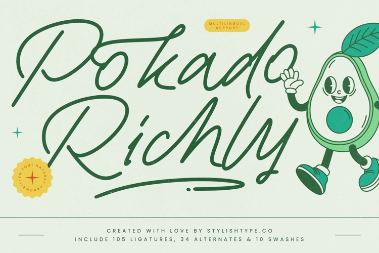 Pokado Richly - Natural Handwritten Font