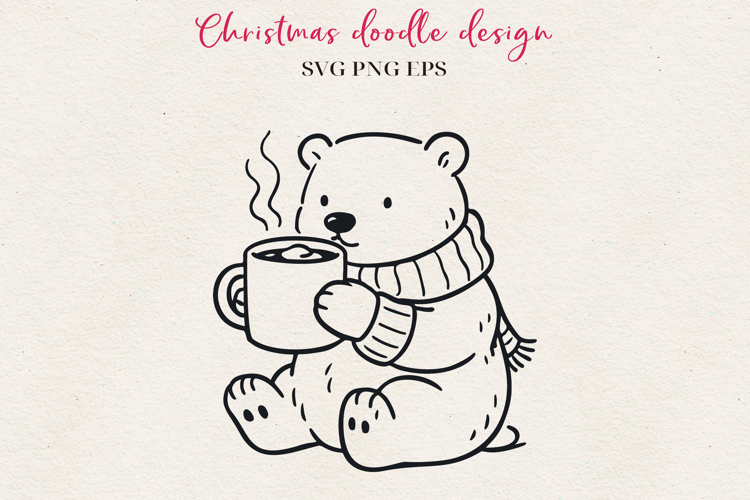 Hand-Drawn Christmas Character | Festive Ink Art SVG PNG EPS