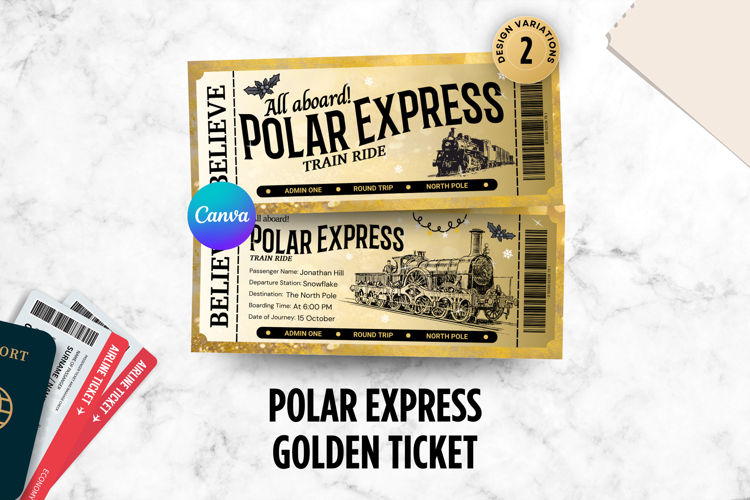 Personalized Polar Express Ticket Template