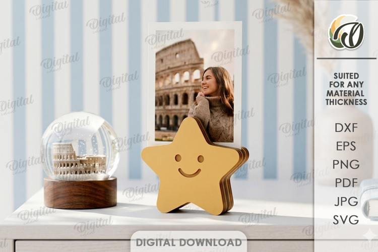 Polaroid Holder Laser Cut. Photo Display Stand SVG