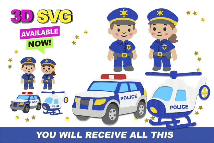 police officer Elements 3D SVG