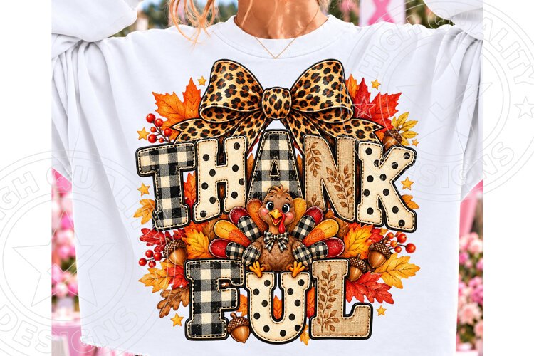 Polka Dot Thankful PNG example image 1
