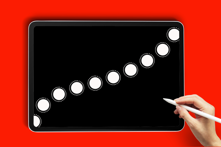 Polka Procreate Brush | Elegant Dotted Liner