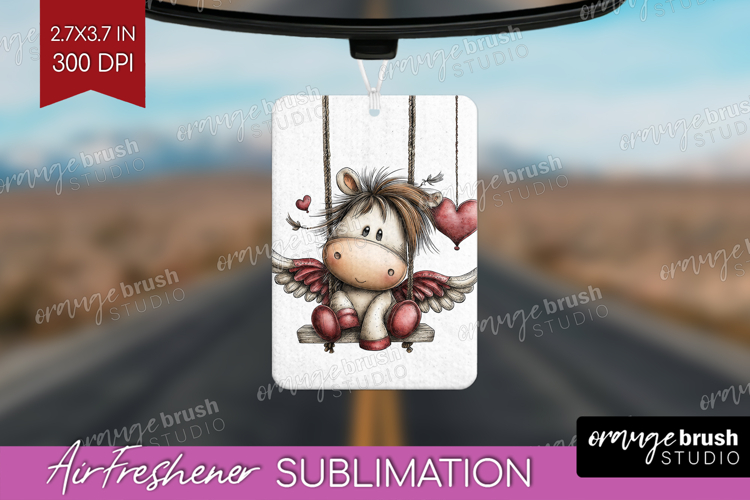 Pony Valentine Air Freshener PNG Whimsical Animal PNG