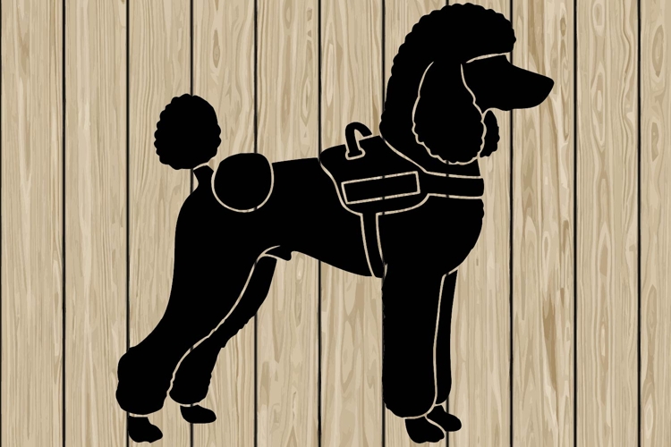 Poodle dog stencil silhouette SVG