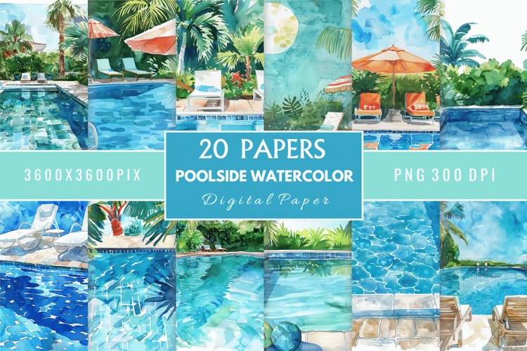 Watercolor Beach Clipart Image 14