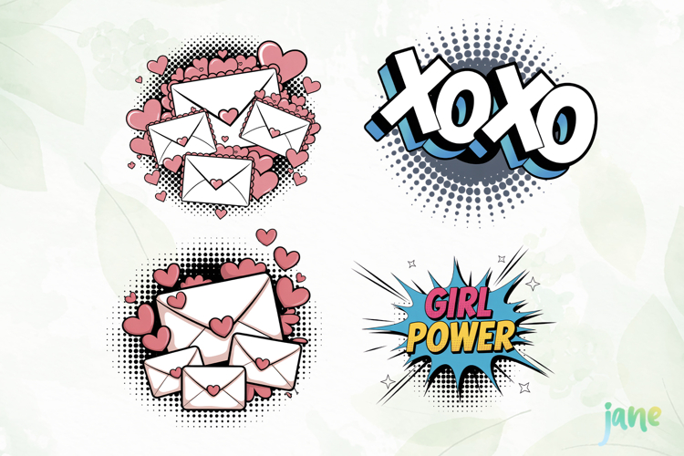 Pop Art Valentine PNG Sublimation