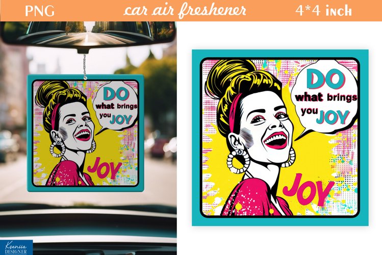 Vintage Pop Art Girl|Car Air Freshener Sublimation