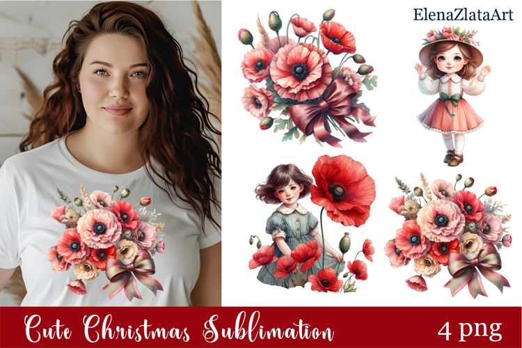 Poppy clipart, Watercolor floral clipart, Bouquets