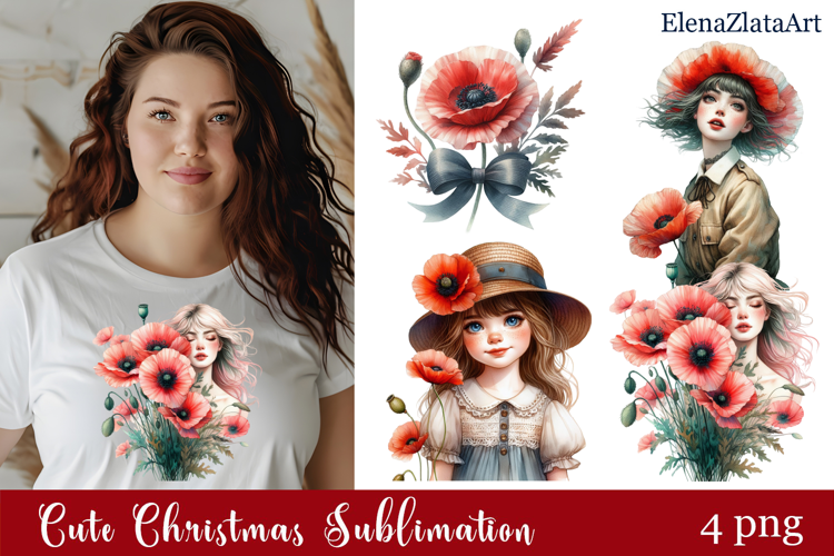 Poppy clipart, Watercolor floral clipart, Bouquets