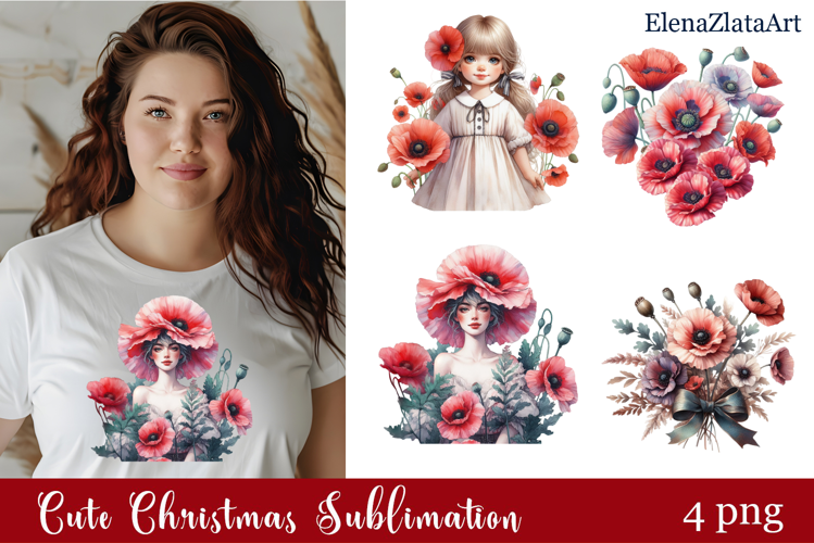 Poppy clipart, Watercolor floral clipart, Bouquets