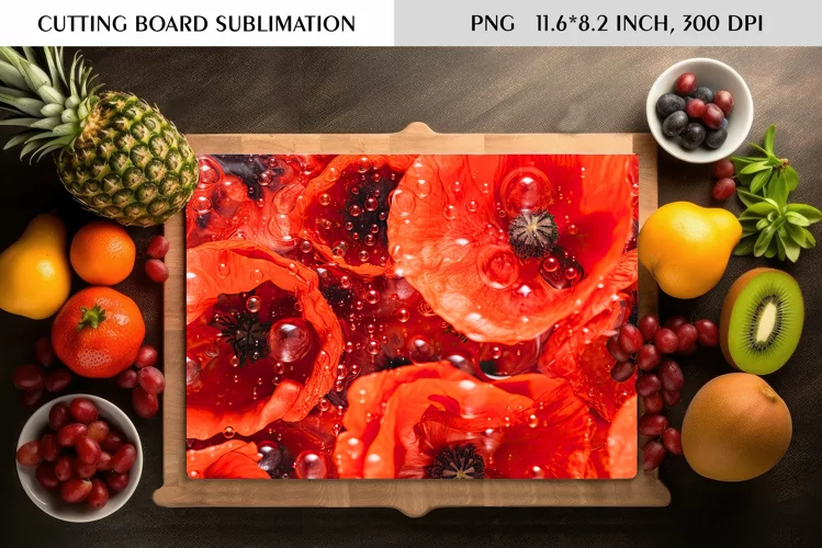 Summer Wild Flowers Design|Cutting Board Sublimation