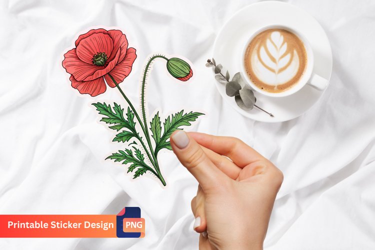 Red Flower Clipart Image 15