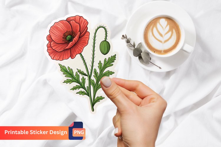 Red Flower Clipart Image 13
