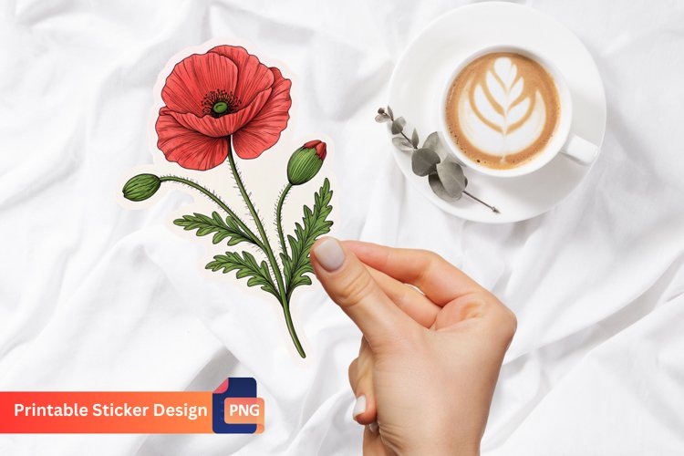 Red Flower Clipart Image 14